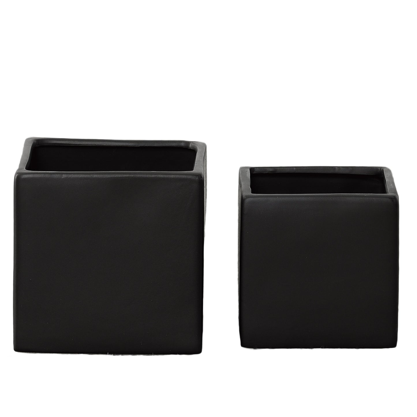 Odette Handcrafted Ceramic Square Planter Set (Set of 2)