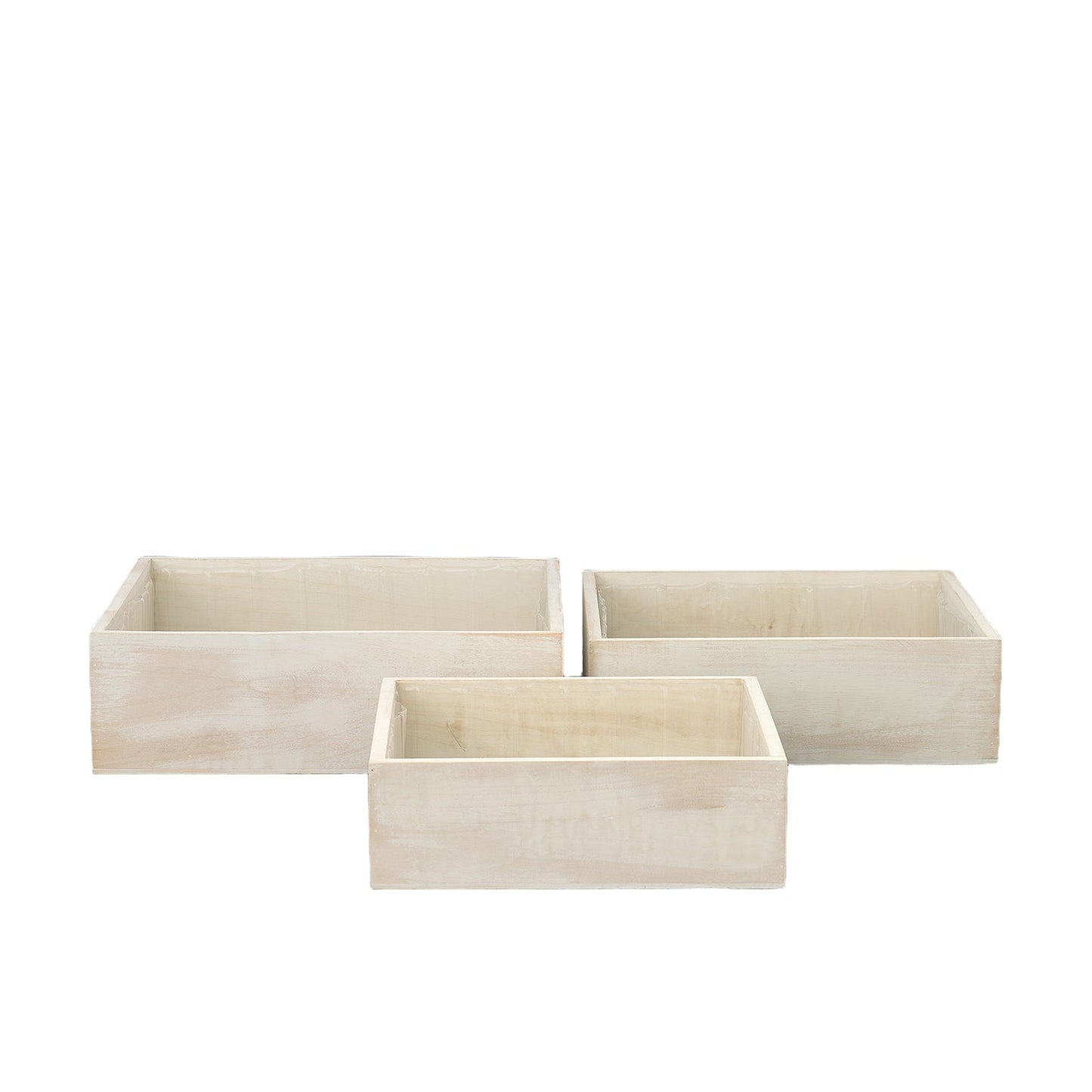 Arden Wooden Square Planter (Set of 3)