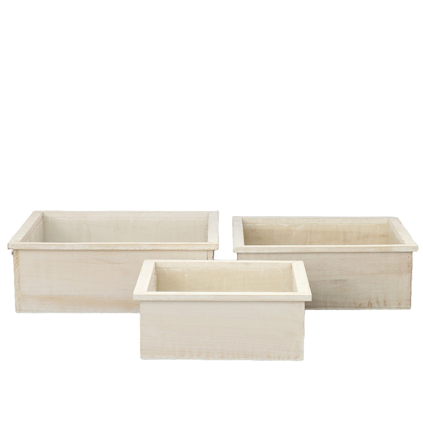 Aelric Wooden Square Planter Set (Set of 3)
