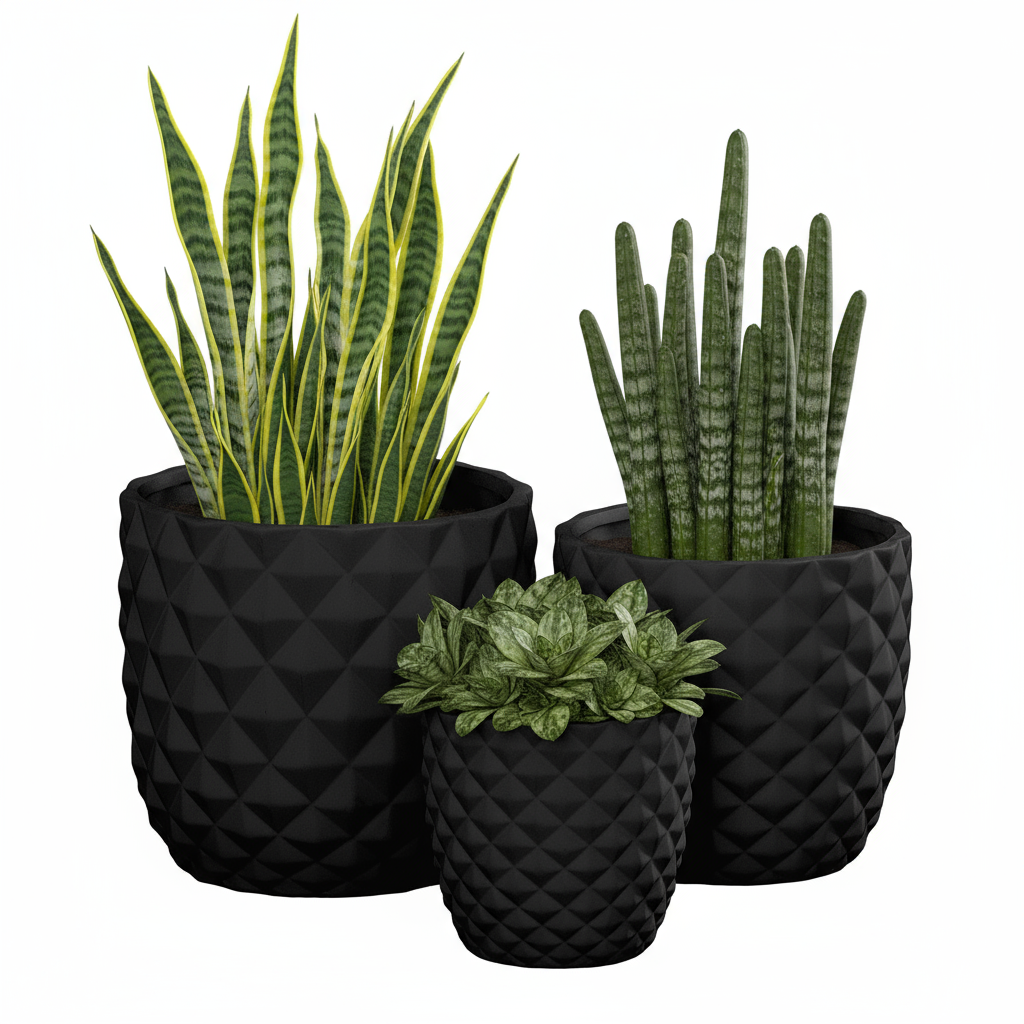 Tizze Diamond Planter Set (Set of 3)