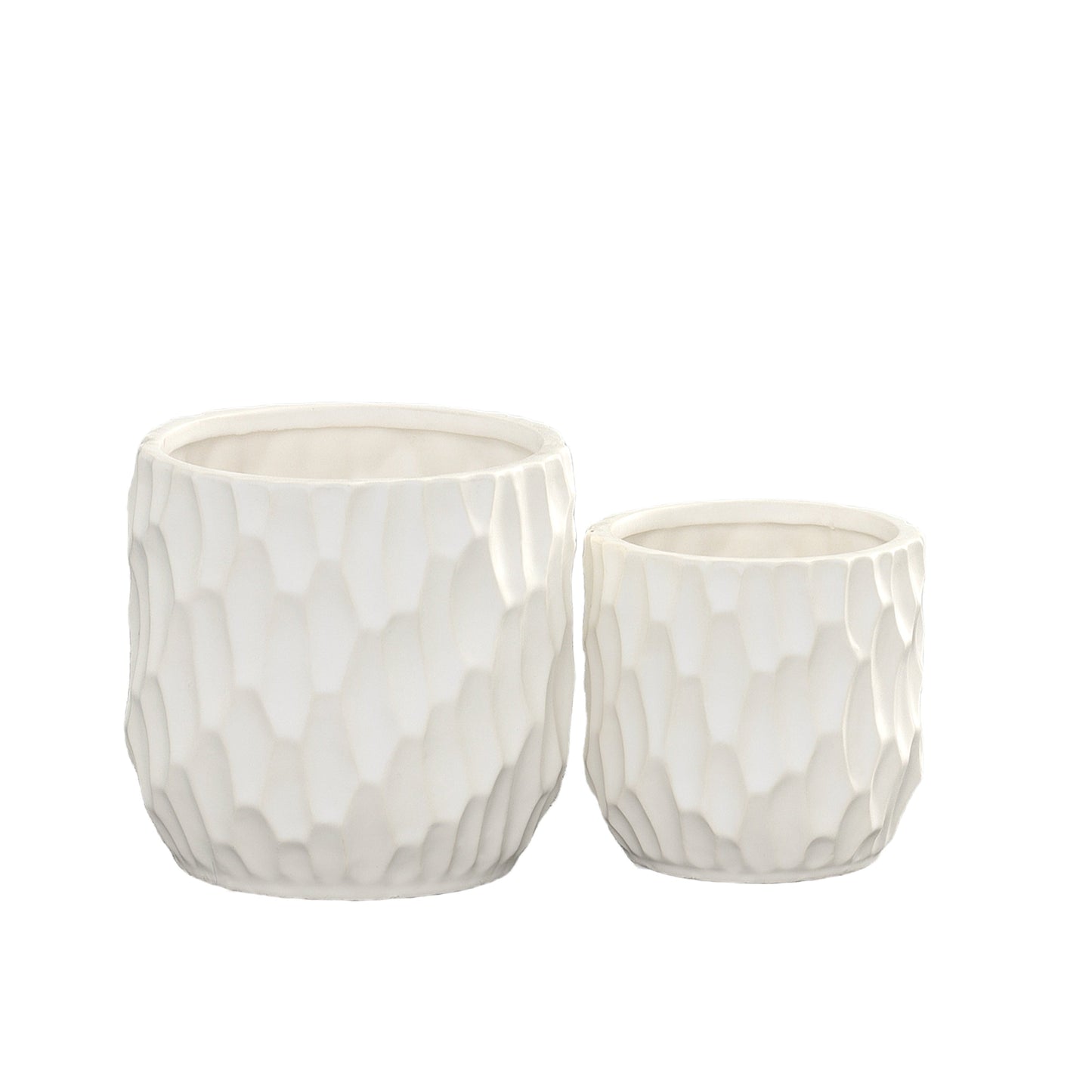 Wren Emboss Ceramic Planter Set (Set of 2)