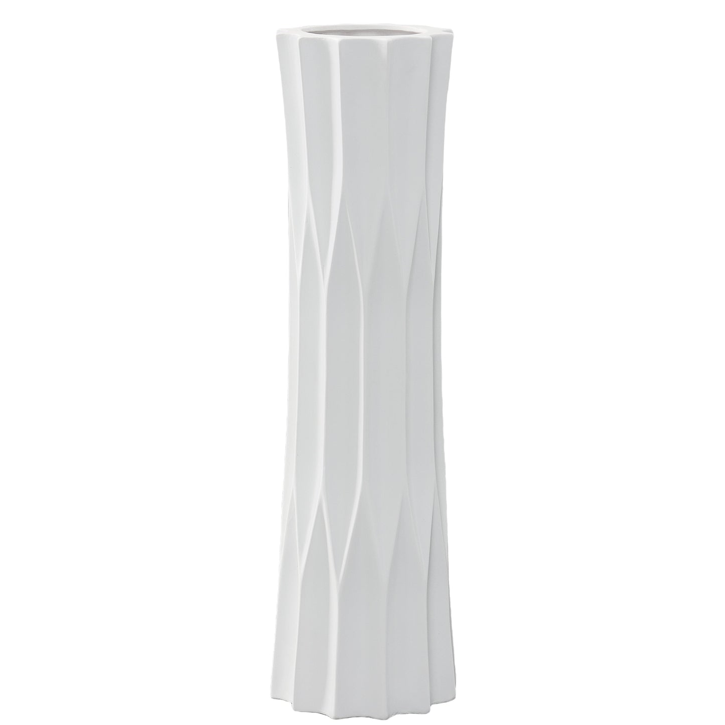 Kaia Ceramic Embossed Diamond Vases