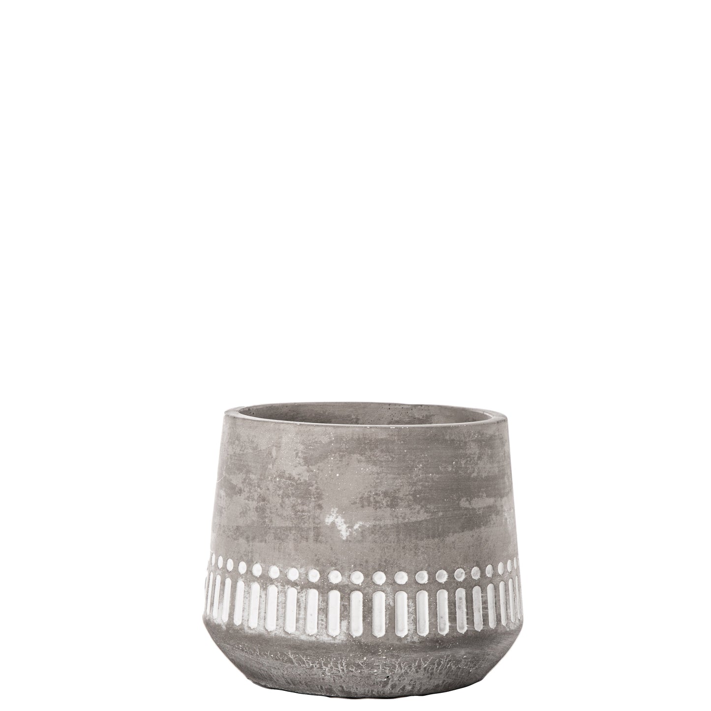 Talia Cement Tribal Round Pot