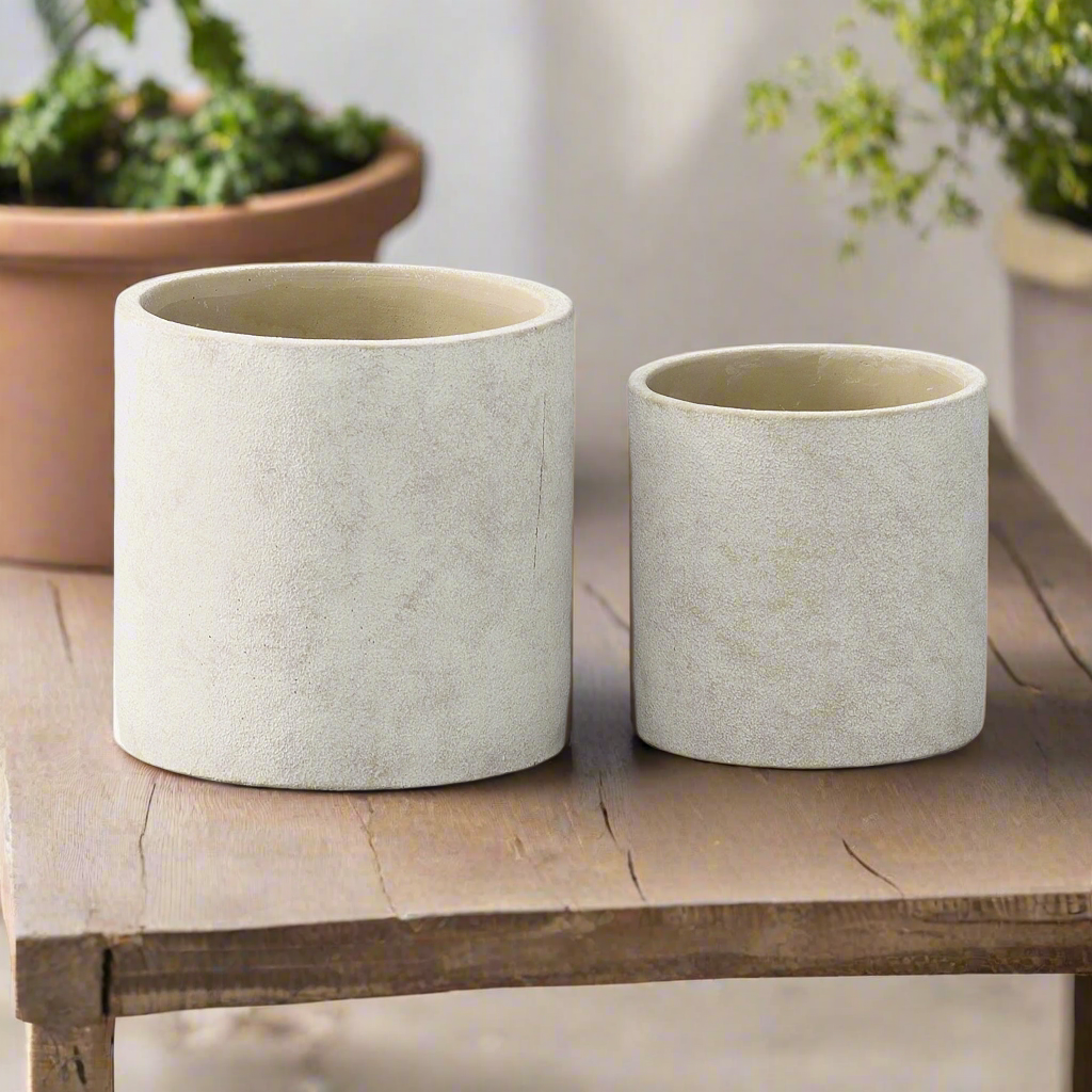 Orvian Terracotta Round Planter Set (Set of 2)