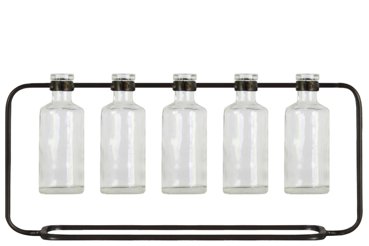 Metal Vase Metallic Finish Gunmetal Gray-7"H