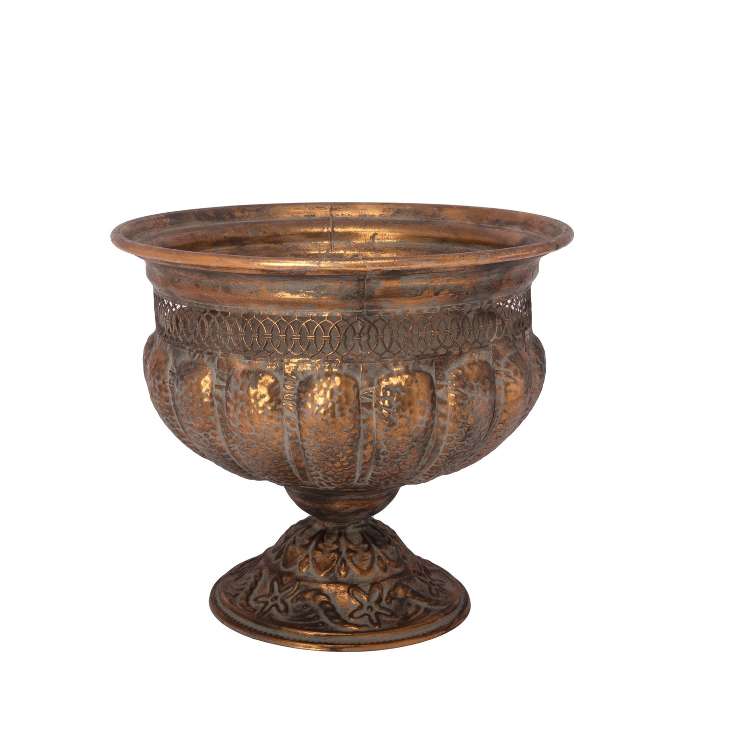Brynne Metal Gold Urn Planter