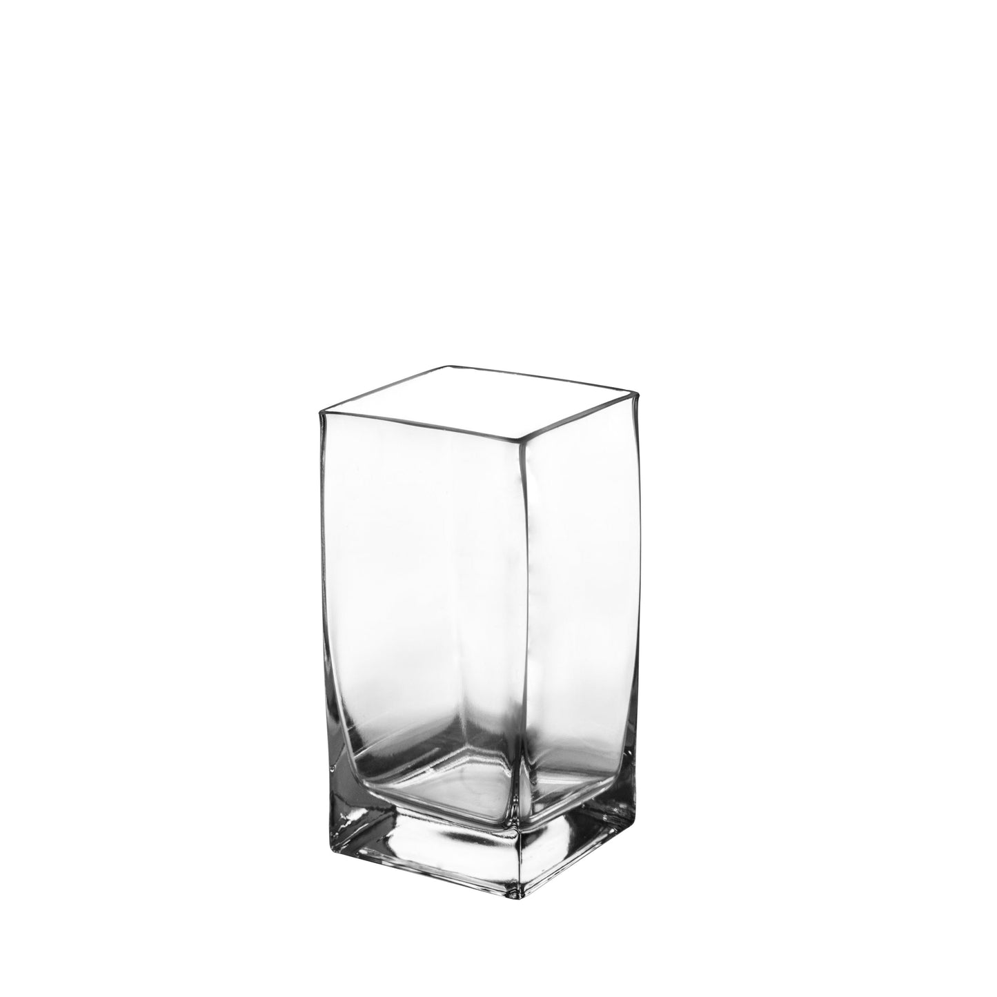 Roux Clear Glass Square Vase