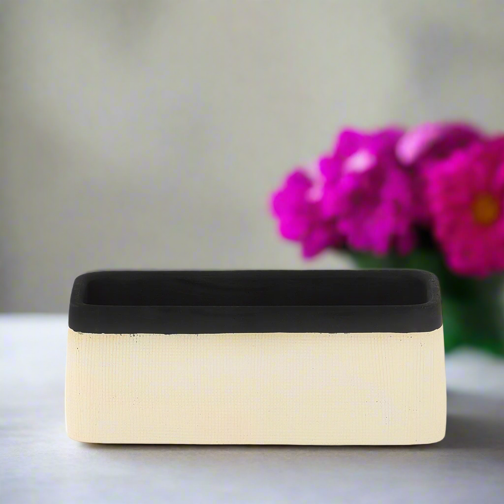 Bravine Rectangular Cement Pot