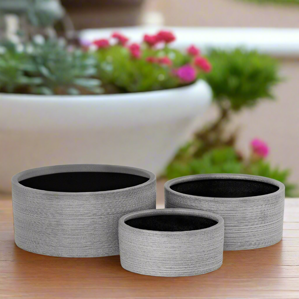 Serena Ceramic Round Pot (Set of 3)