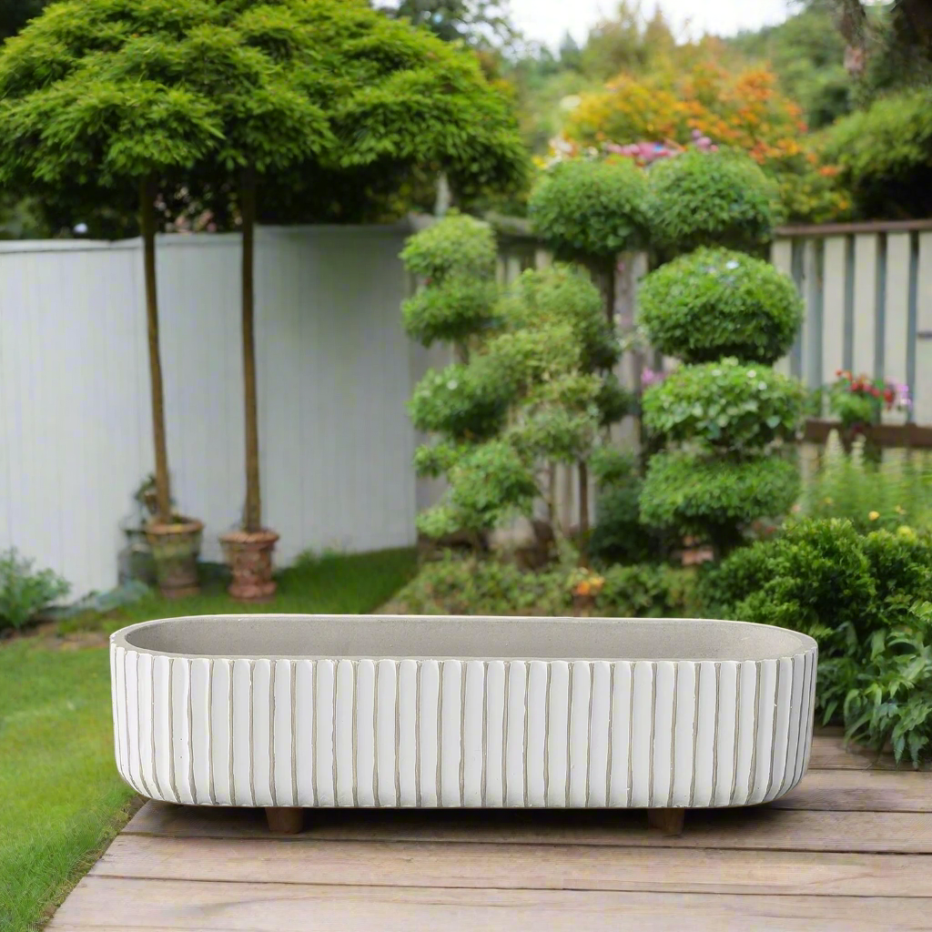 Lucia Cement Rectangular Pot