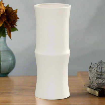 Virelia Ceramic Bamboo-Inspired Vase