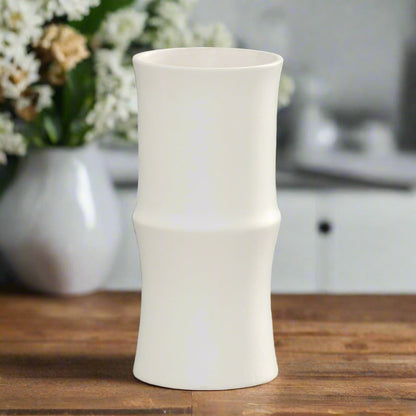 Virelia Ceramic Bamboo-Inspired Vase