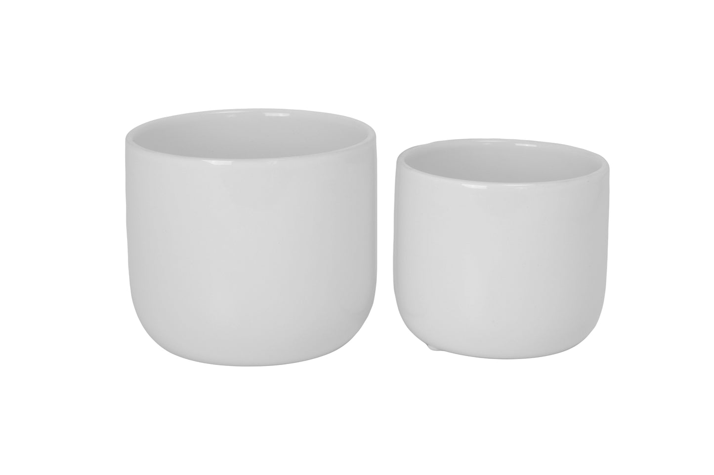 Selvano Two-toned Ceramic Planter Set (Set of 2)