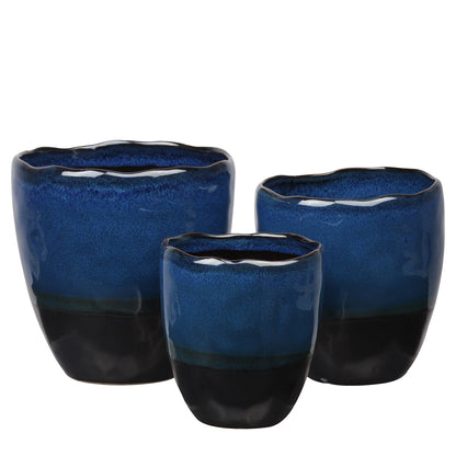 Harvella Irregular Rim Ceramic Planter Set (Set of 3)