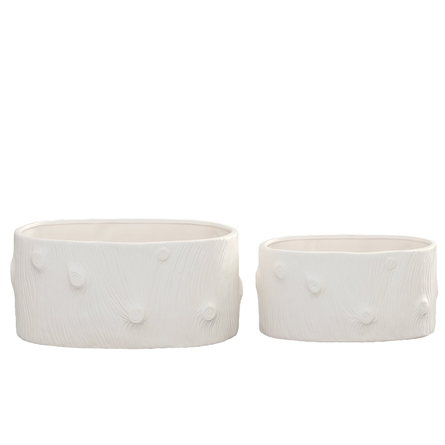 Potria Ceramic Oval Planter Set (Set of 2)