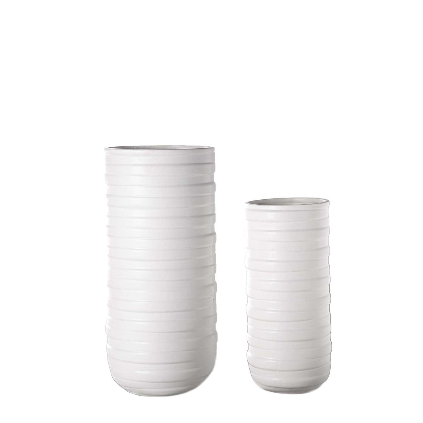 Helga Ceramic Patterned Round Vase Set (Set of 2)