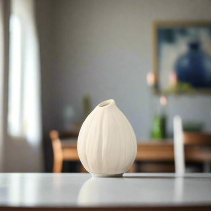 Dolly Textured Ceramic Bellied Vase