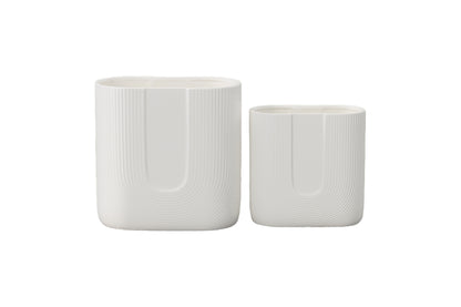 Ardenne Inverted Arch Design Ceramic Pot (Set of 2)