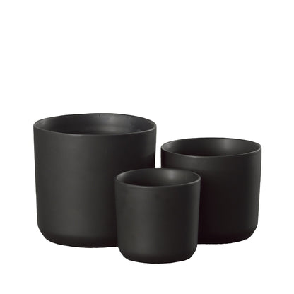 Neylan Matte Blue Ceramic Pot Set (Set of 3)