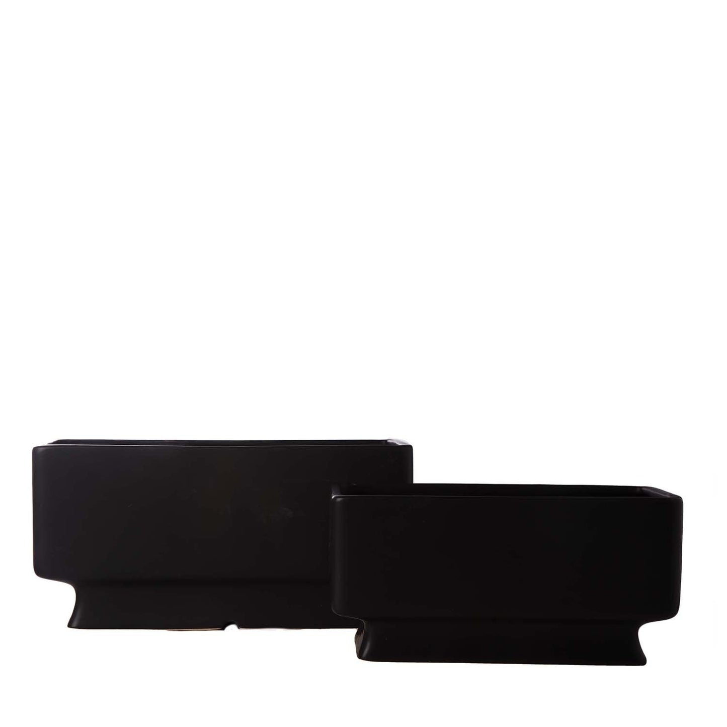 Cyra Ceramic Rectangle Planter Set (Set of 2)