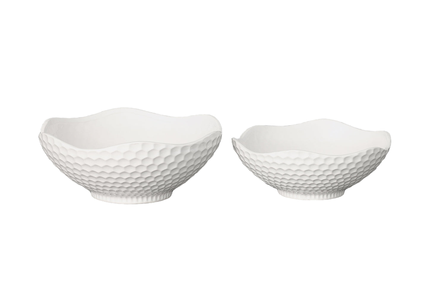 Vaulet Gloss White Ceramic Pot (Set of 2)