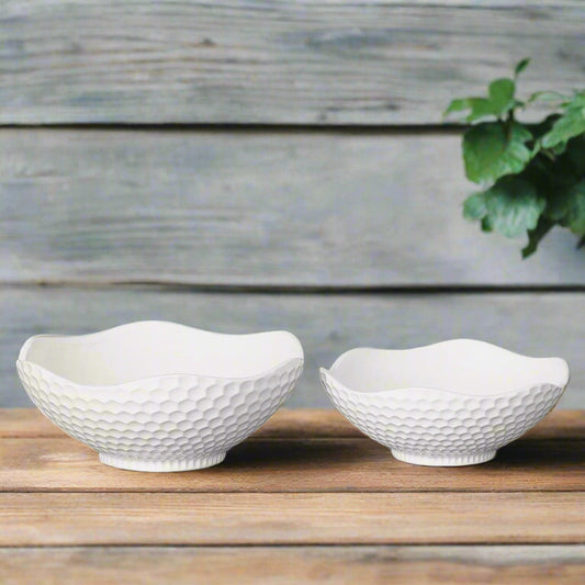 Vaulet Gloss White Ceramic Pot (Set of 2)