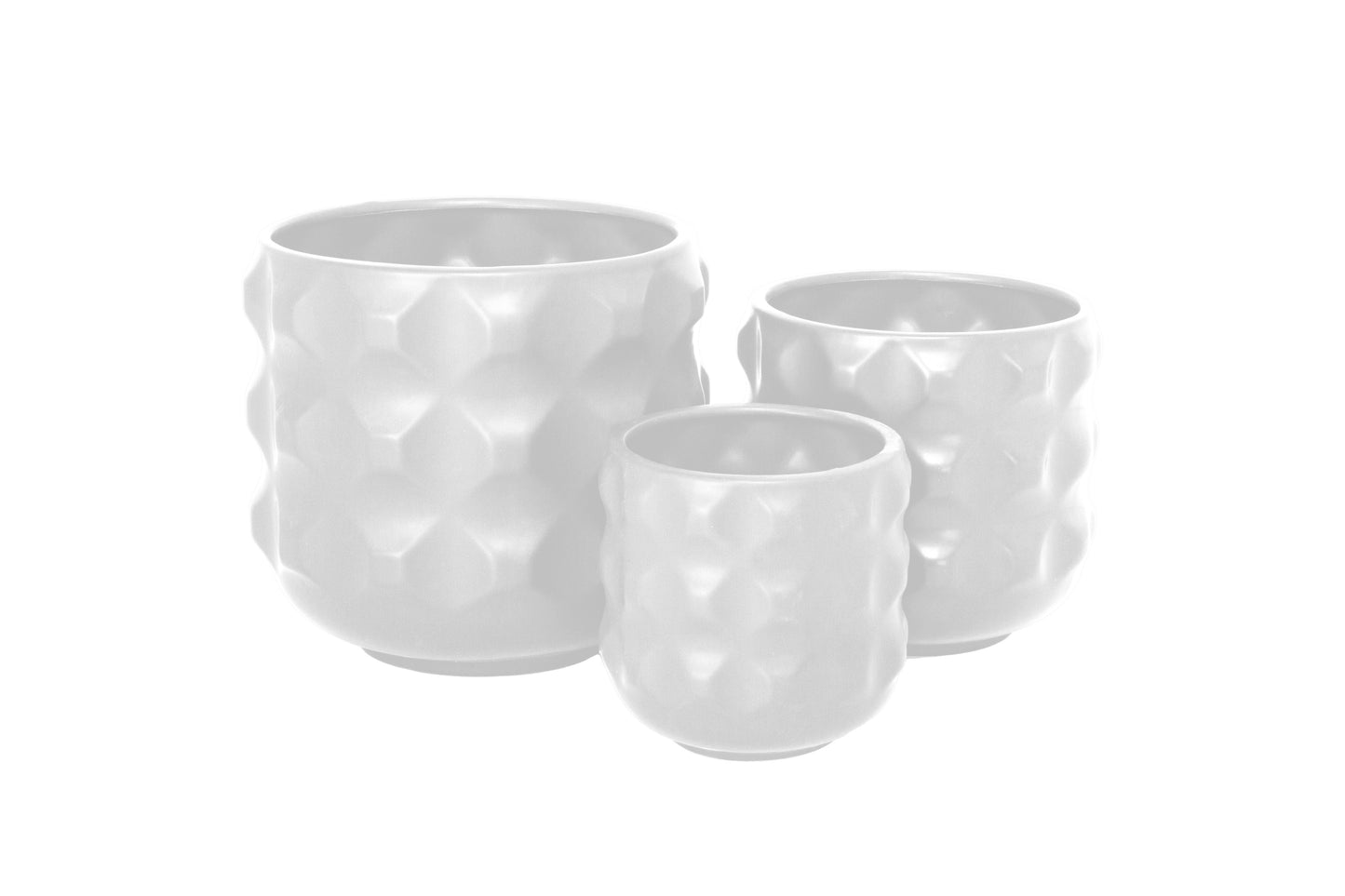 Ceramic Pot Set of Three Matte