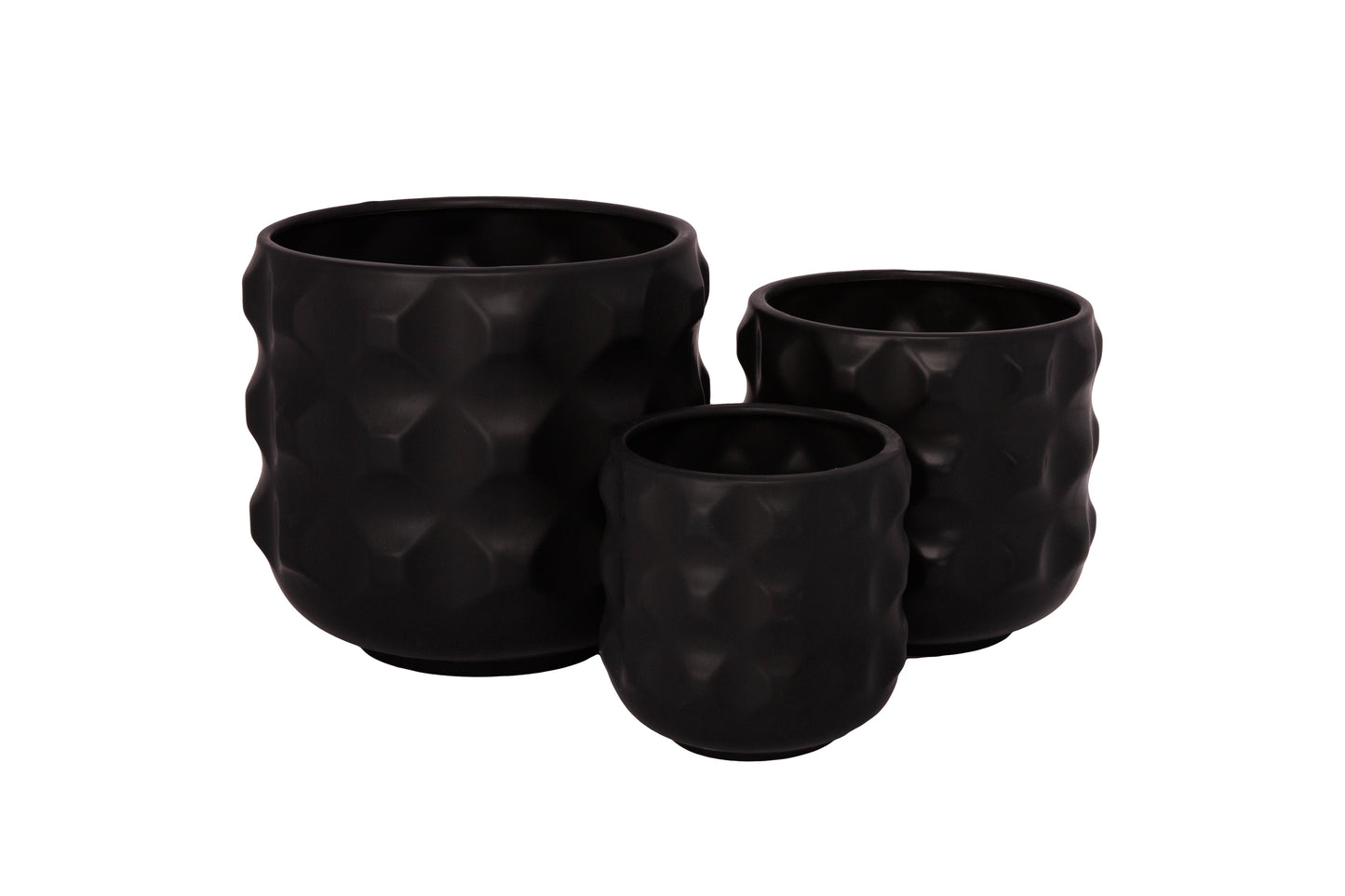 Ceramic Pot Set of Three Matte