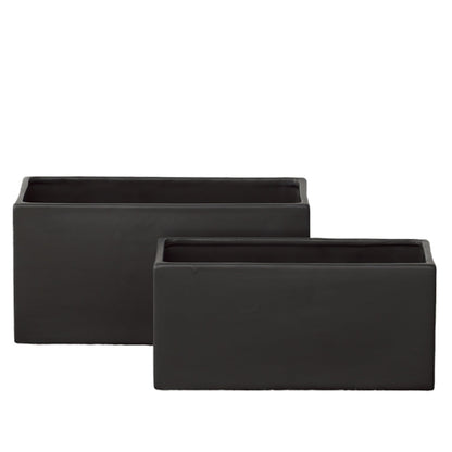 Zayre Rectangle Ceramic Planter Set (Set of 2)