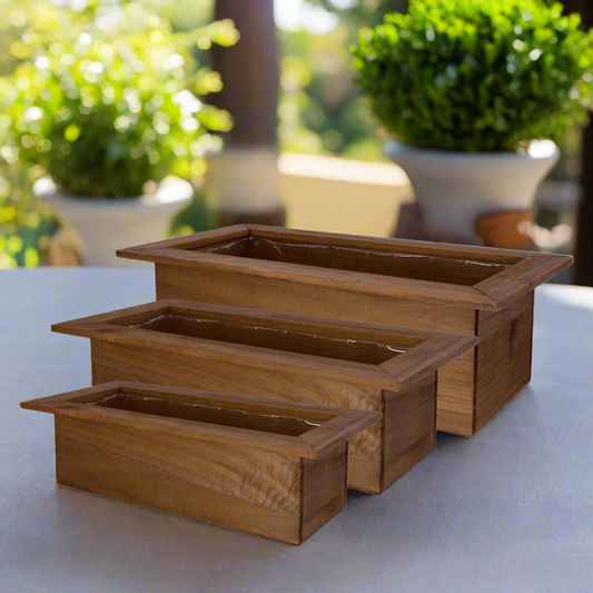 Norwyn Wooden Planter Set (Set of 3)