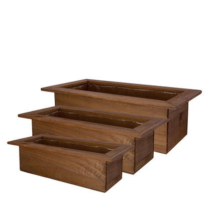 Norwyn Wooden Planter Set (Set of 3)