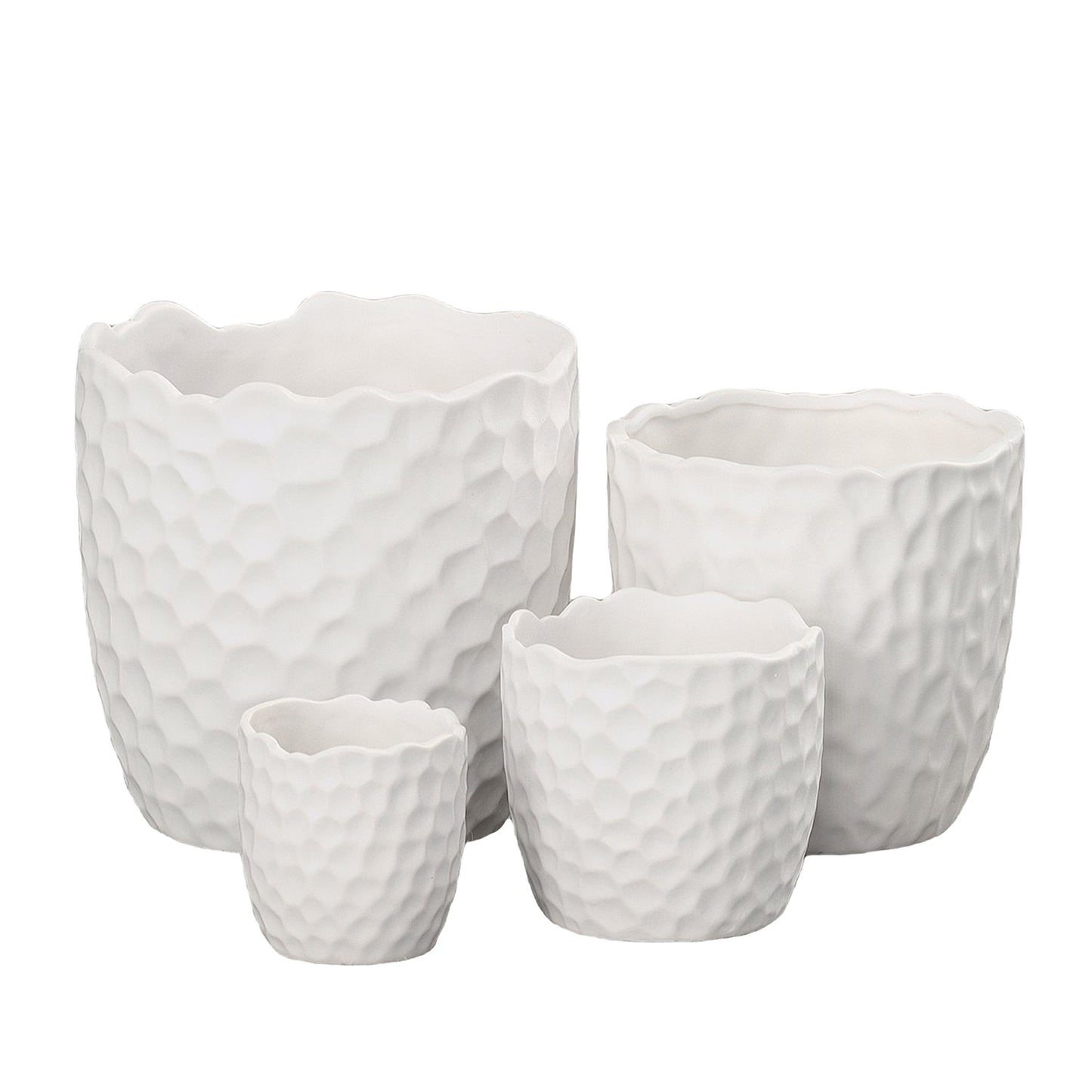 Portina Ceramic Round Planter Set (Set of 4)