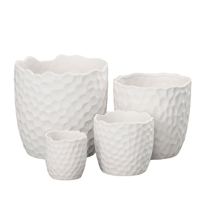 Portina Ceramic Round Planter Set (Set of 4)