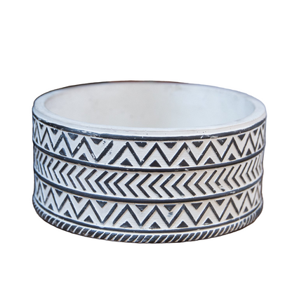 Mara Ceramic Wide Round Tribal Pot