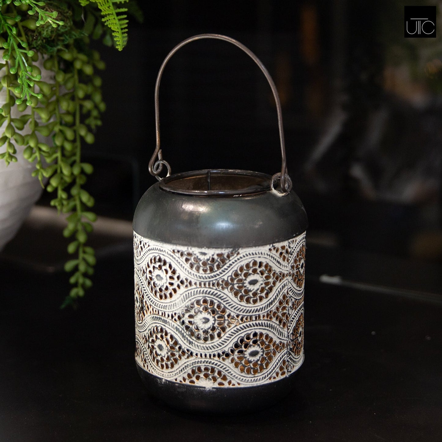 Nocten Black Pierced Metal Lanterns