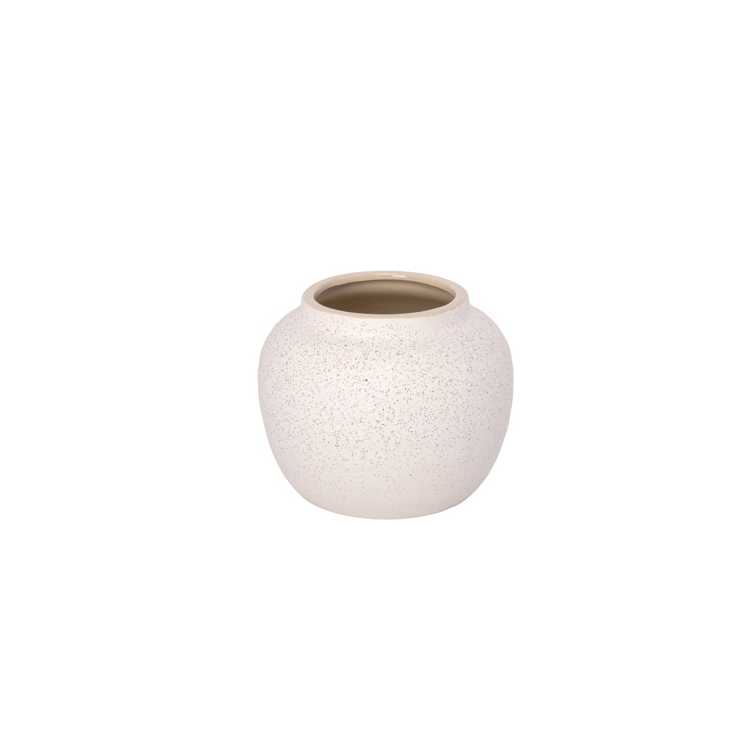 Noira White Stoneware Pot