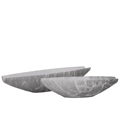 Draven Cement Oval Planter Set (Set of 2)