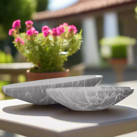Draven Cement Oval Planter Set (Set of 2)
