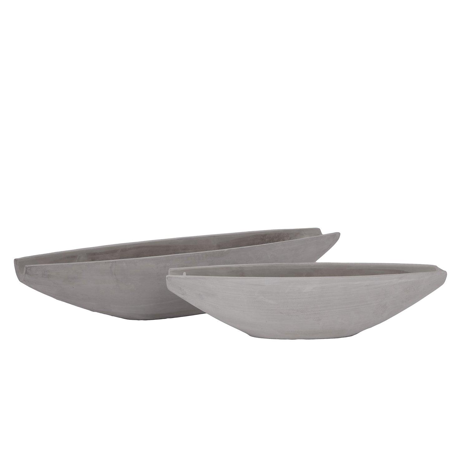 Darian Tapered Oval Cement Planter Set (Set of 2)