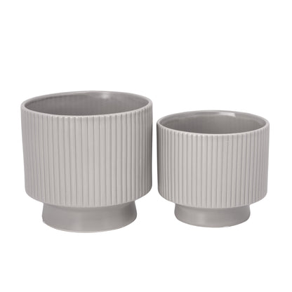 Pax Ceramic Planter with Stand Set (Set of 2)