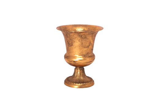 Metal Planter Gold-9.50"H