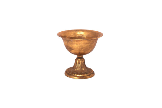Metal Planter Gold-7.00"H