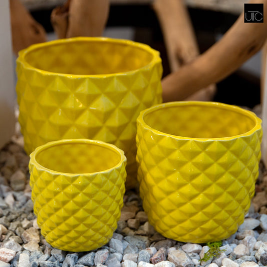 Tizze Diamond Planter Set (Set of 3)