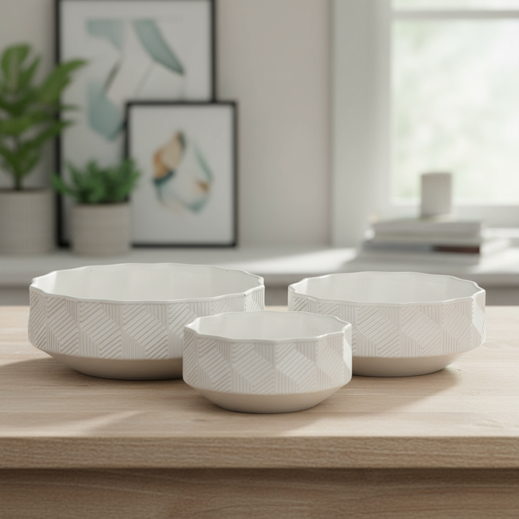 Liora Ceramic Round Pot (Set of 3)