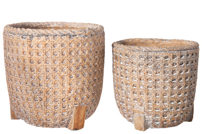 Capri Washed Finish Terracotta Round Pot
