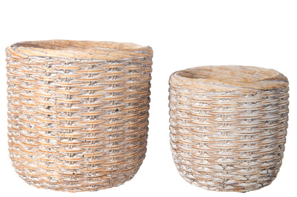 Capri Washed Finish Terracotta Round Pot