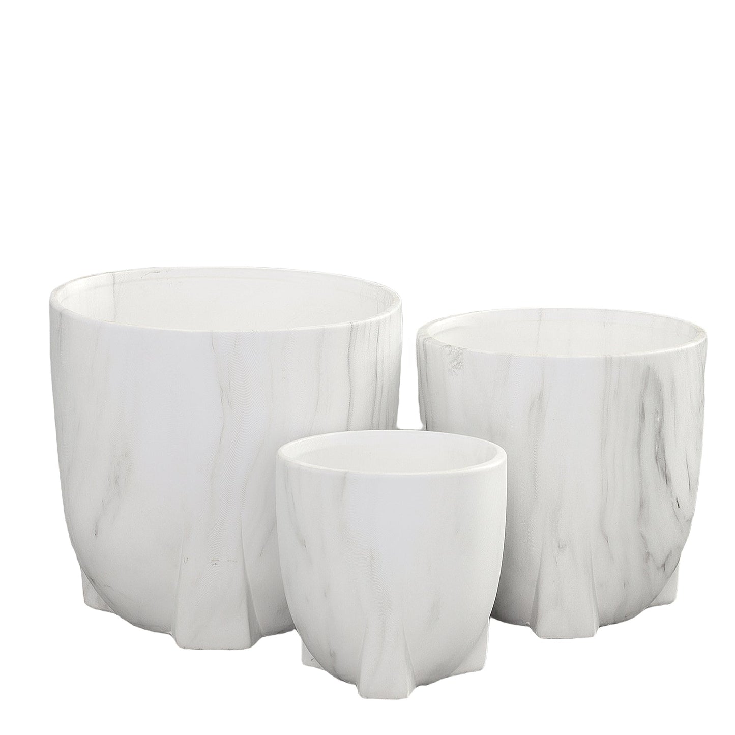 Myora Marble Tripod Planter Set (Set of 3)