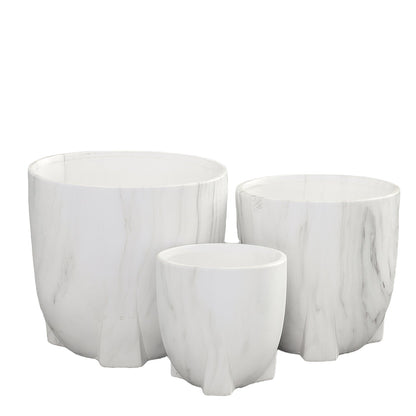 Myora Marble Tripod Planter Set (Set of 3)