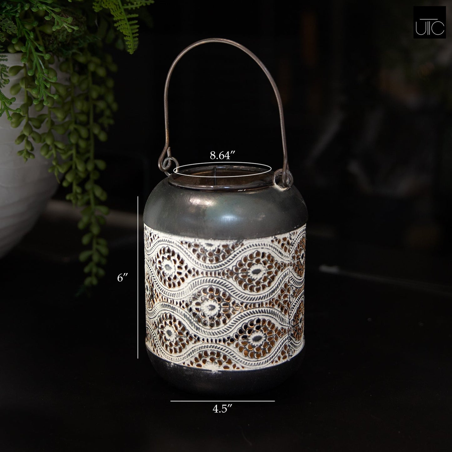 Nocten Black Pierced Metal Lanterns