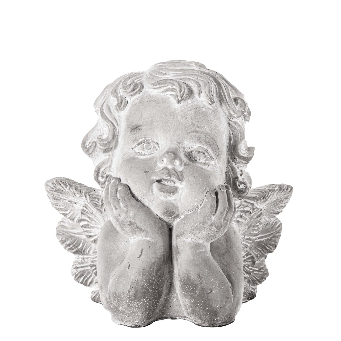 Cher-Lee Cement Cherubin Bust Figurine with Head Resting on Hand